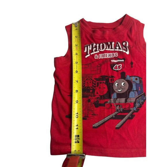 Thomas & Friends Toddler Tank Top Train Graphic Cartoon Shirt 24 Months 11"x13" - Picture 5 of 8